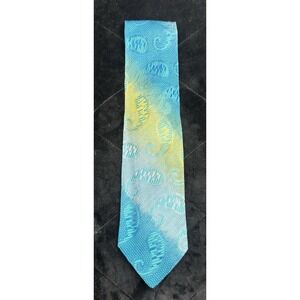 Caravaggio Vintage Neck Tie Teal Yellow